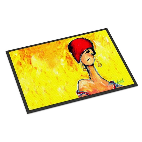 Carolines Treasures Azalines Earrings Lady Indoor or Outdoor Mat, 24 x 36 in. MW1219JMAT - main